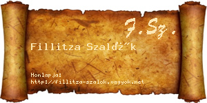 Fillitza Szalók névjegykártya